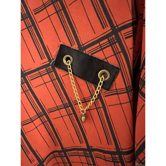 Brazil Roxx Multicolor Patchwork Long Sleeve Tee Metal Accents S/M Avant Garde - Picture 3 of 7